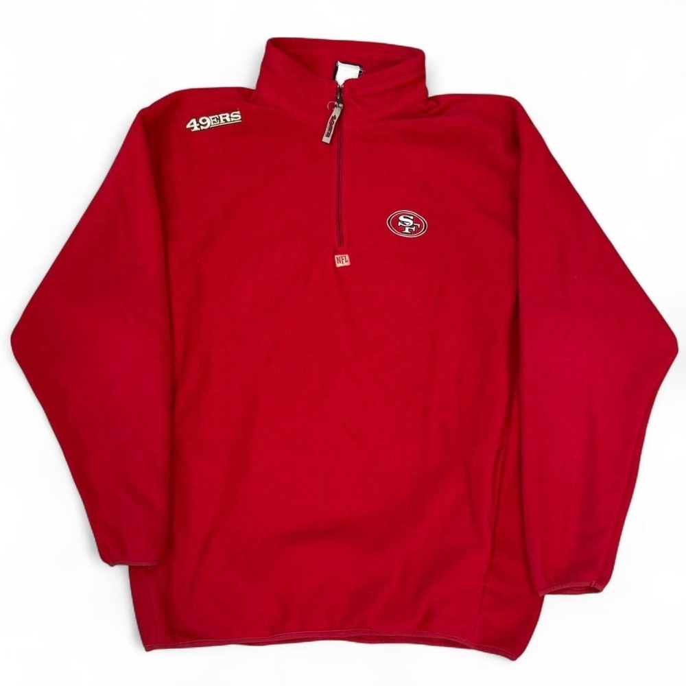San Francisco 49ers 1/4 Zip Red Fleece Sweatshirt Adult Size 2X Sportswear NFL